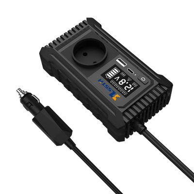 Giá tốt. SZSSTH Inversor EU USA Universal Socket GaN PD Fast Charger Car Power Inverter 12V 220V 2 AC Outlets USB 150W Car Inverter trực tuyến