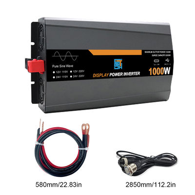Giá tốt. Bộ biến tần năng lượng mặt trời sóng sin chuẩn 1000W 12V/24V Đầu ra 110V/120V trực tuyến