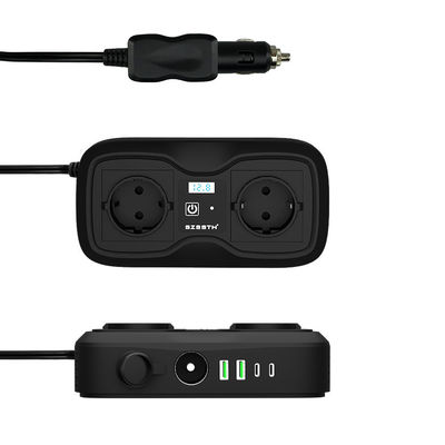 Giá tốt. Máy biến tần điện xe hơi 200W (167x87x44mm) 12V DC đến 220V AC Chuyển đổi sóng sinus sửa đổi với cổng USB kép trực tuyến