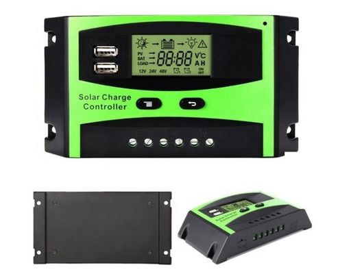 Hướng dẫn 10A 50A 60A 20A 30A PWM điều khiển bộ sạc năng lượng mặt trời 24V 12VDC bóng đèn đầu ra