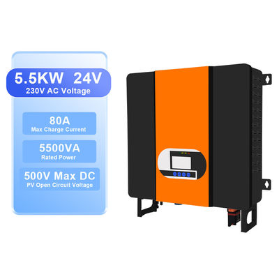 110V/230VAC 5,5 Kw Mặt trời Inverter MPPT Đơn pha On Off Hybrid Inverter