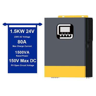 Bảo vệ quá tải 1.5KVA 1500W Inverter năng lượng mặt trời tích hợp 40A MPPT Charge Controller