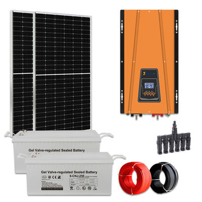 Nhà 2KW hệ thống tấm pin mặt trời hoàn chỉnh Off Grid Solar Kit với 48VDC pin mặt đất gắn