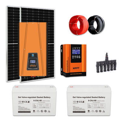 Hệ thống năng lượng mặt trời tùy chỉnh 1KW Off Grid Hệ thống năng lượng mặt trời cho gia đình 50Hz/60Hz