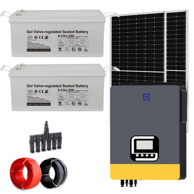 Hệ thống năng lượng mặt trời 10KW Hệ thống năng lượng mặt trời gia đình lai với pin GEL và sóng sinus tinh khiết