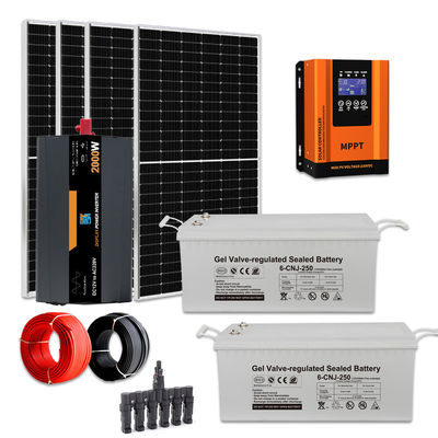 Home Hệ thống năng lượng mặt trời 2KW Solar Panel Kit Off Grid With Mounting System