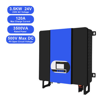3.5KW 24V đến 110V 220V 230V All in One Hybrid Inverter với bộ điều khiển năng lượng mặt trời MPPT và truyền thông WiFi / GPRS