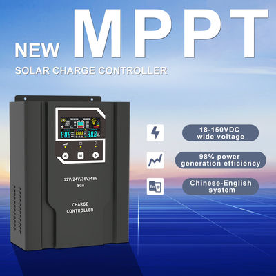 Bộ điều khiển sạc năng lượng mặt trời MPPT thông minh 30A - Tự động phát hiện 12V 24V 36V 48V cho Gia đình/RV/Hệ thống độc lập