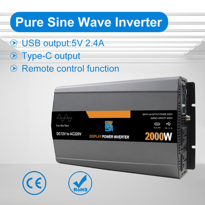 Giá tốt. Bộ chuyển đổi điện sine chuẩn 2000W – DC 12V/24V/48V sang AC 110V/220V trực tuyến