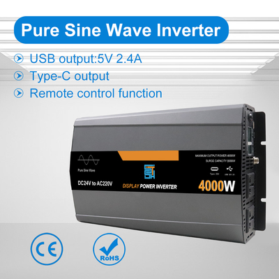 Giá tốt. Chuyển đổi công suất sóng sinus tinh khiết 4000W    DC 12V/24V/48V đến AC 110V  240V trực tuyến