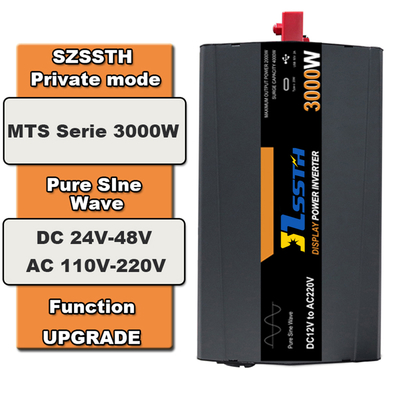 Giá tốt. Bộ biến tần năng lượng mặt trời độc lập 3kW sóng sin chuẩn (12 / 24 / 48 V sang 110 / 220 / 230 / 240 V) trực tuyến