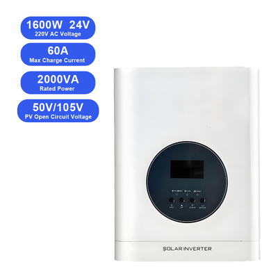 Giá tốt. Bộ biến tần năng lượng mặt trời độc lập 1.6KW 24V | Bộ sạc MPPT 80A | Sóng hình sin chuẩn | Tương thích Lithium trực tuyến