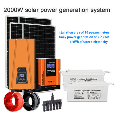 Giá tốt. 2KW Complete Off-Grid Solar Kit for Home with Ground Mounting & 48V Battery trực tuyến