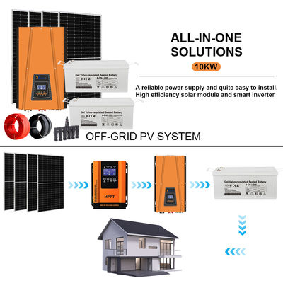 Giá tốt. Giải pháp 10KW Độc lập Tối ưu: Bộ pin mặt trời hoàn chỉnh được chứng nhận với Ắc quy cho Nguồn điện Liên tục trực tuyến