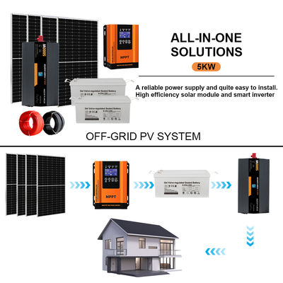 Giá tốt. 5KW Complete Off-Grid Solar Power Kit for Home Use | All-in-One System with Battery & Inverter trực tuyến
