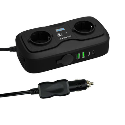 Giá tốt. 200W Pure Sine Wave Car Power Inverter 12V DC đến 220V AC Converter với ổ cắm và cổng USB trực tuyến
